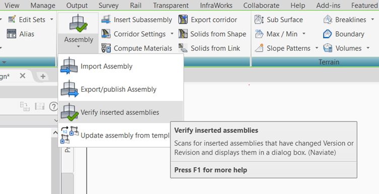 Verify Inserted Assemblies