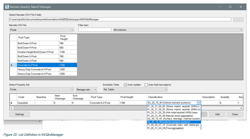 List Definition in NVQtoManager