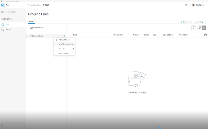 Project Templates in Autodesk Construction Cloud